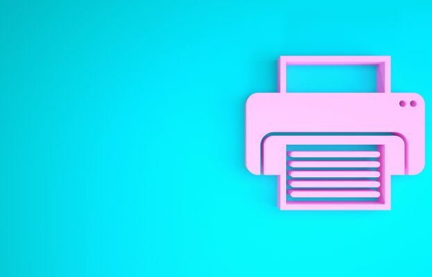 trustfax online fax service features pink fax machine blue background